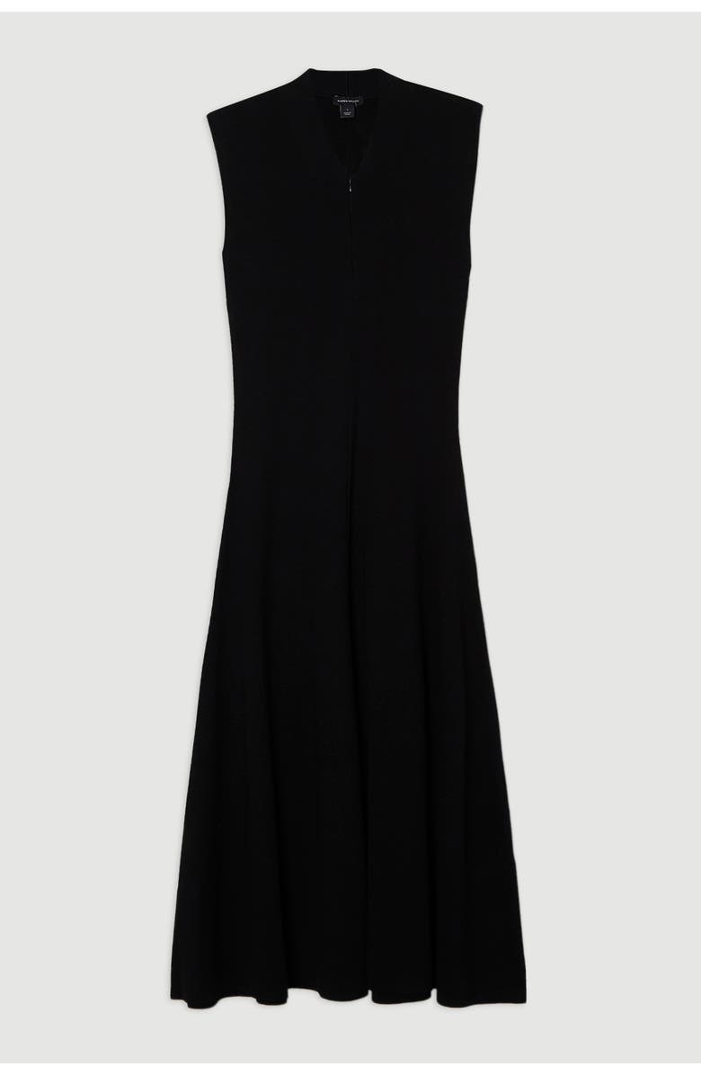 Karen Millen Petite Sleeveless Knitted Midi Dress, Alternate, color, Black