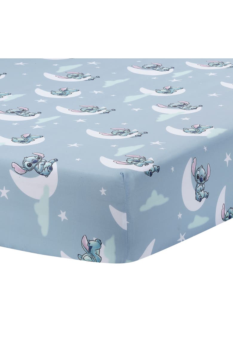 Disney Baby Stitch 3-Piece Nursery Crib Bedding Set, Alternate, color, Blue