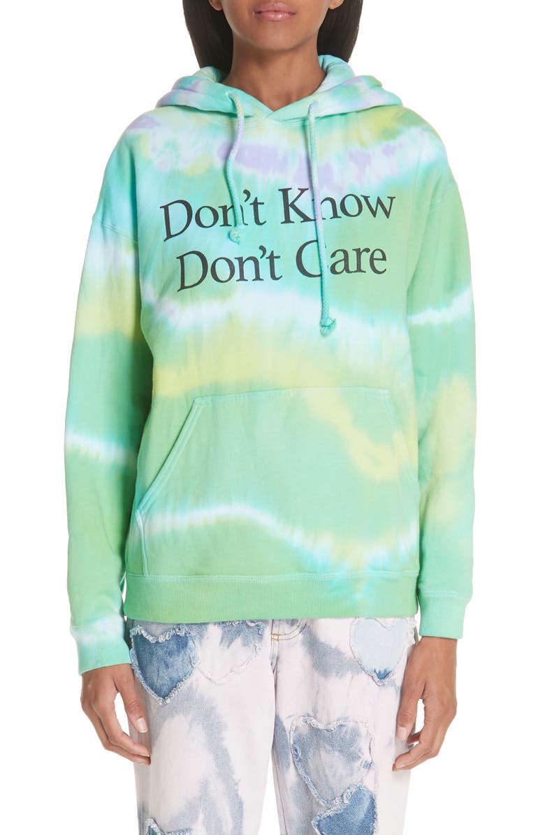 Ashley Williams Don't Know Don't Care Tie Dye Hoodie, Main, color,