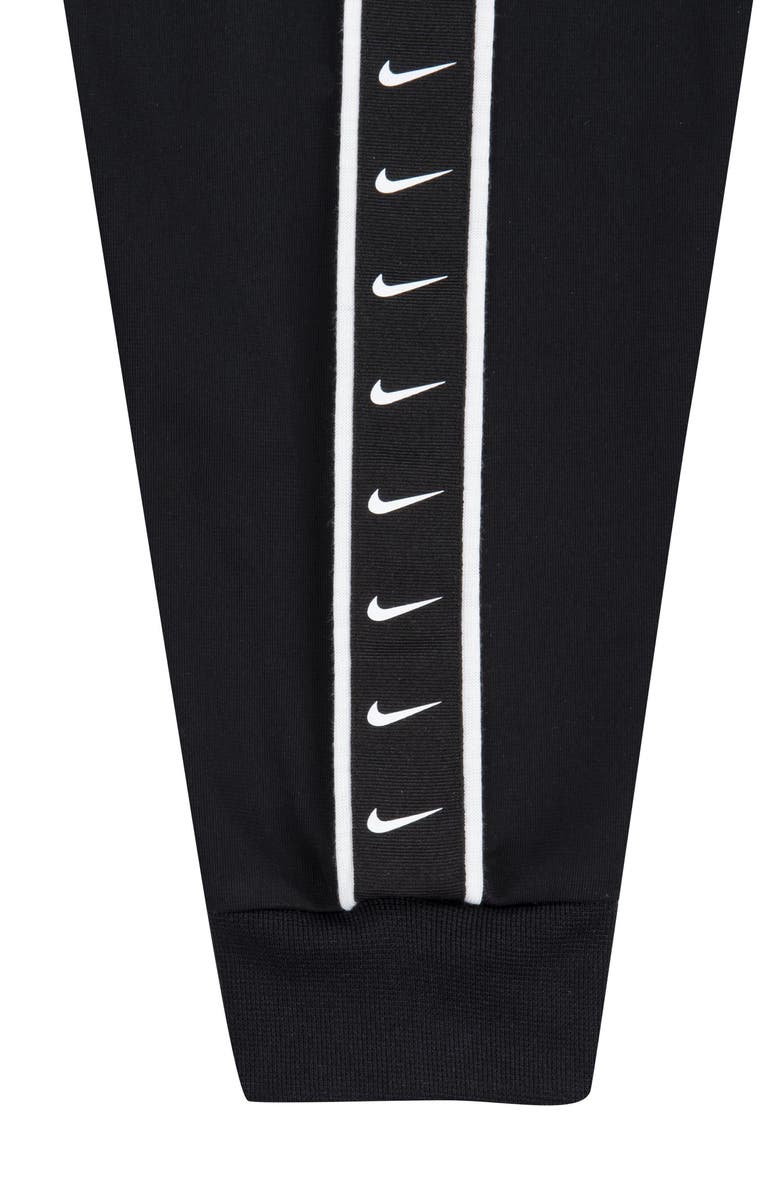 Nike Kids' Swoosh Tricot Track Jacket & Joggers Set, Alternate, color, Black/ White