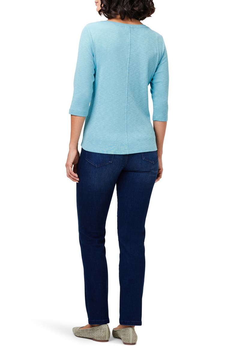 Boat Neck Cotton T-Shirt, Alternate, color, RIVER