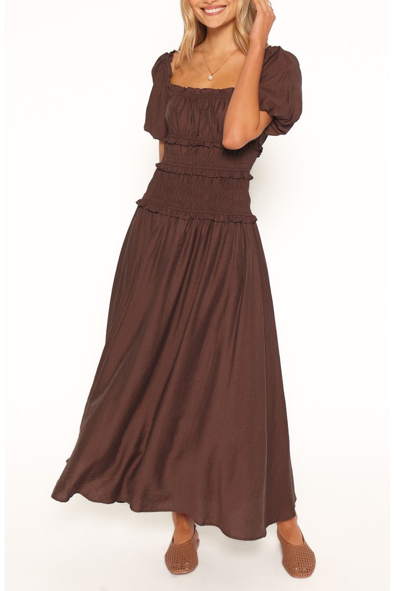 Doralee Maxi Dress, Main, color, BROWN