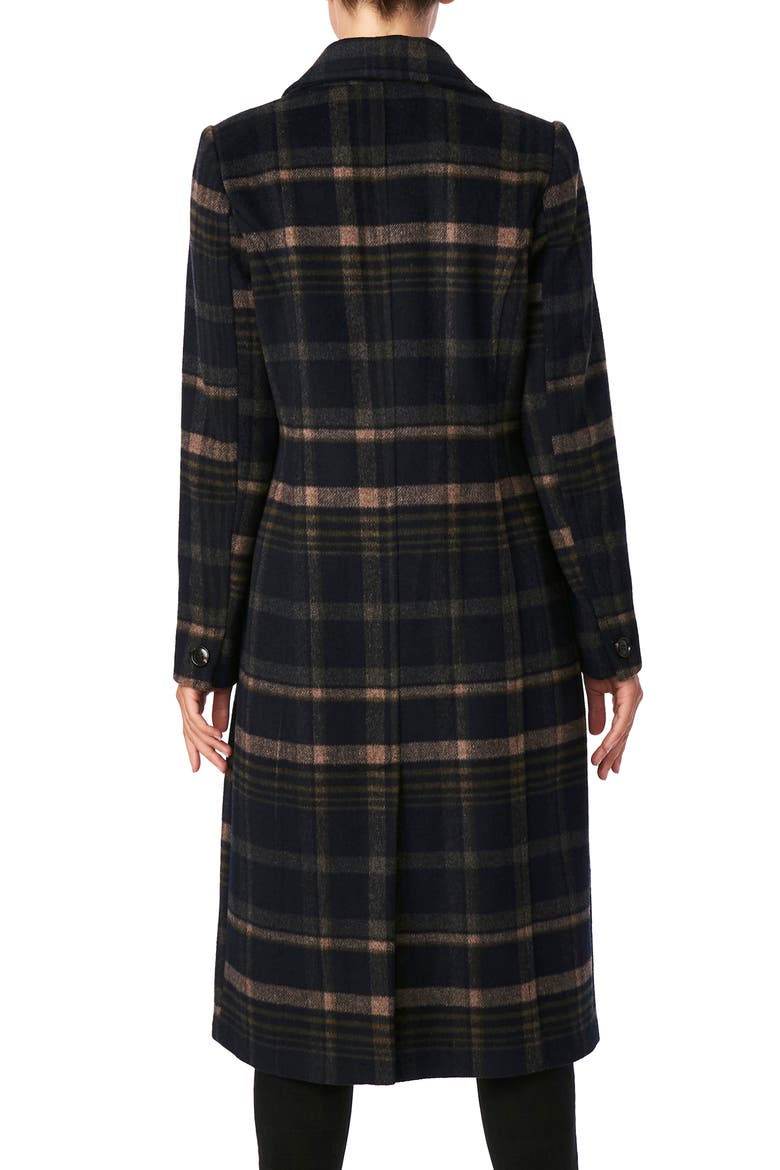 Plaid Coat, Alternate, color, NAVY PLAID