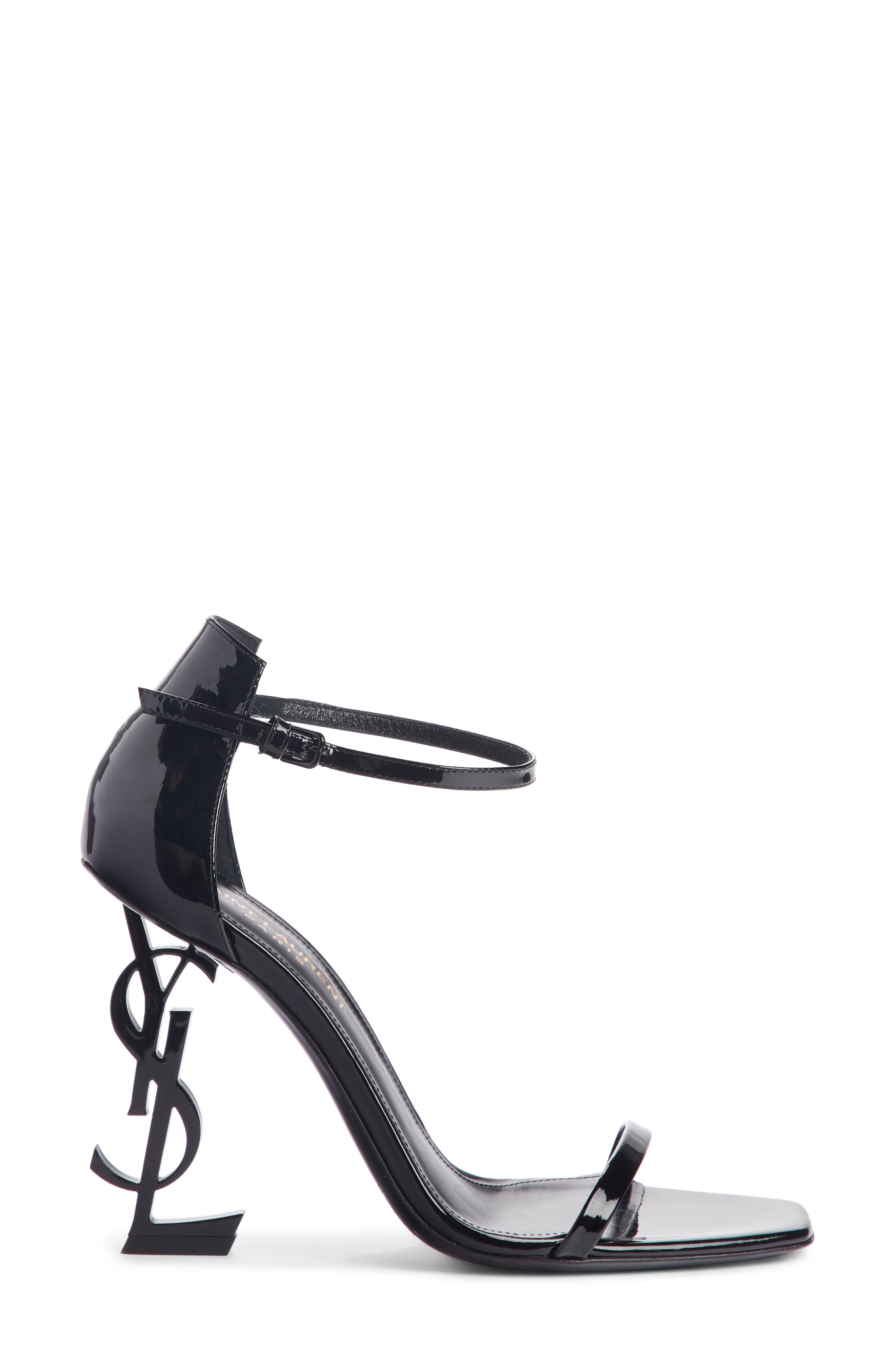 Saint Laurent Opyum YSL Ankle Strap Sandal, Alternate, color, 