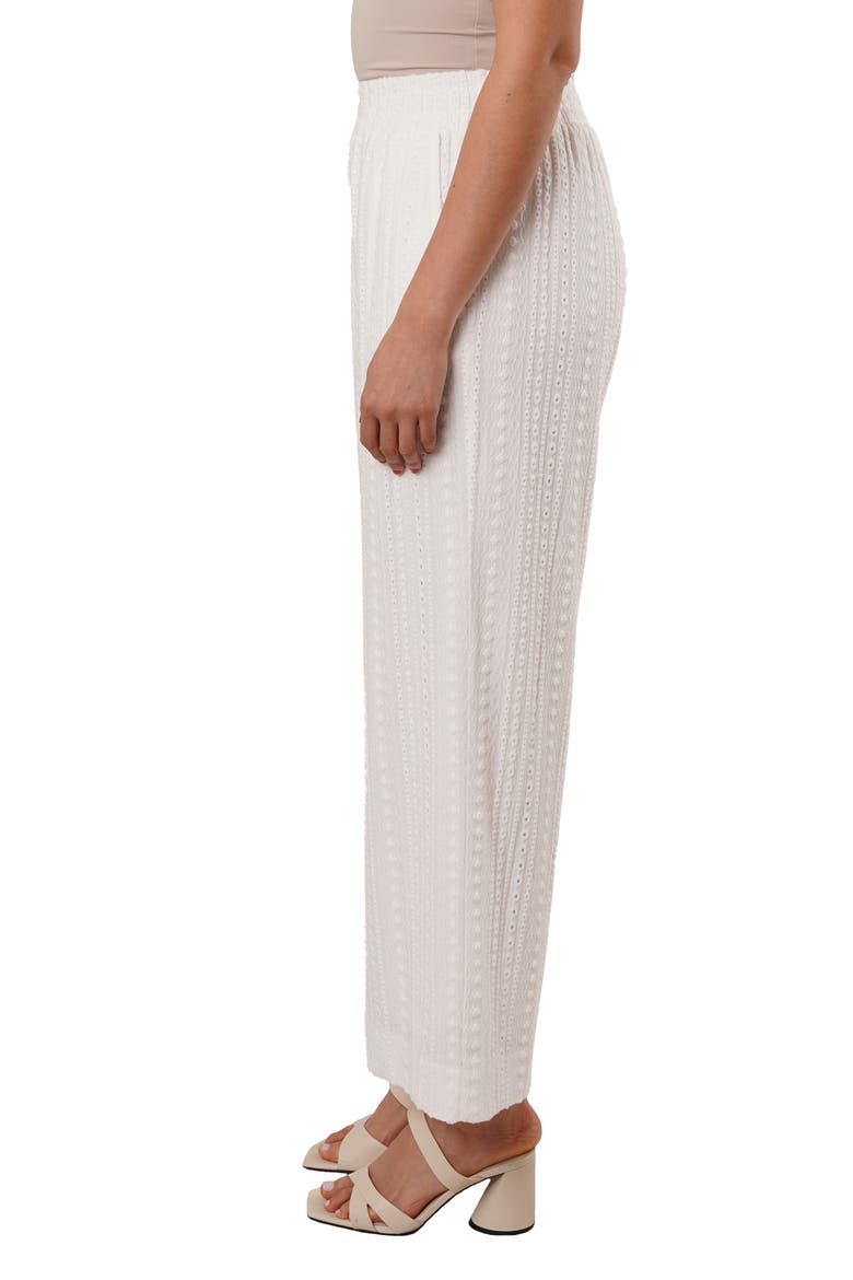 Eyelet Pants, Alternate, color, WHITE