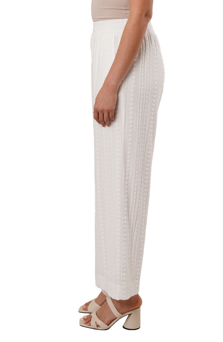 SUNNY LEIGH Eyelet Pants, Alternate, color, White