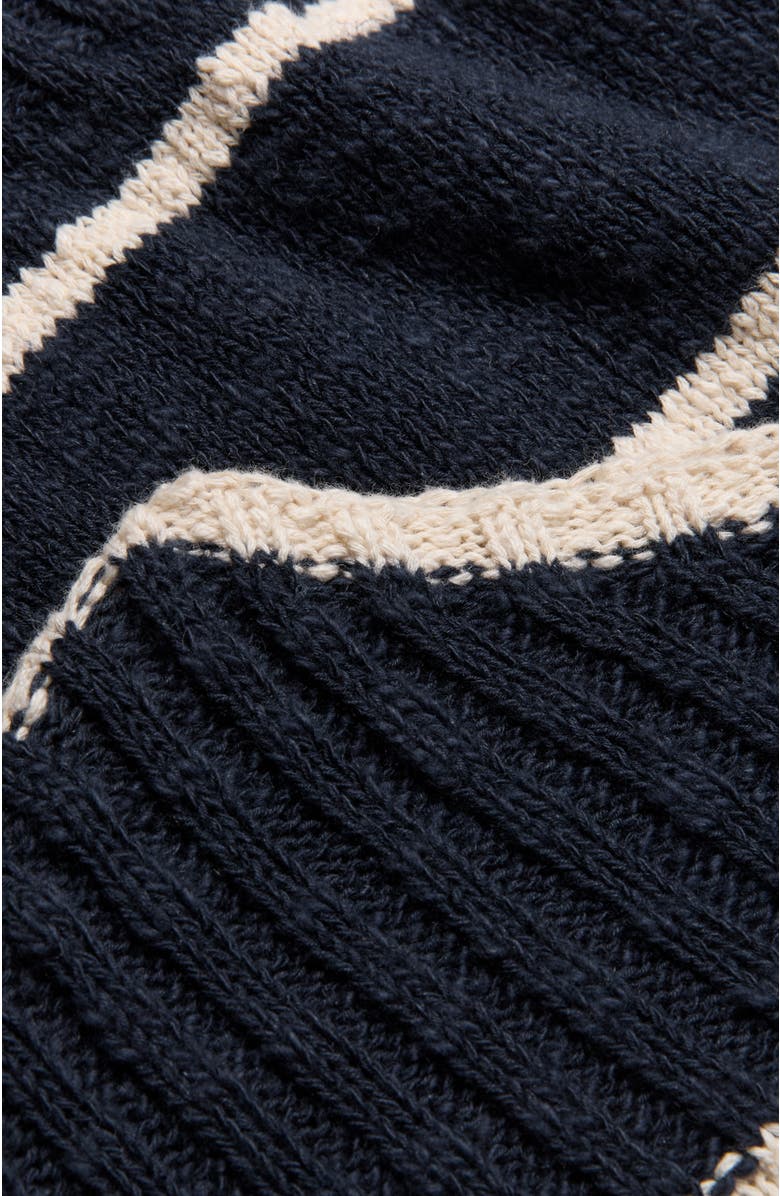 Celtic & Co. Stripe Boat Neck Sweater, Alternate, color, Navy / Ecru