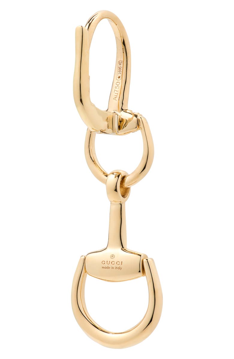 Gucci Horsebit Diamond Chandelier Earrings, Alternate, color, Gold