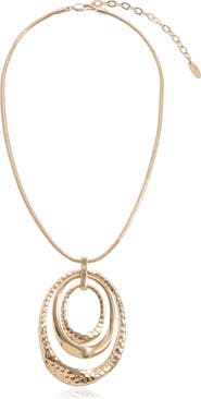 Ettika Large Oval Pendant Necklace
