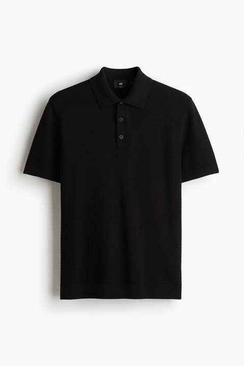 Slim Fit Textured Polo Shirt