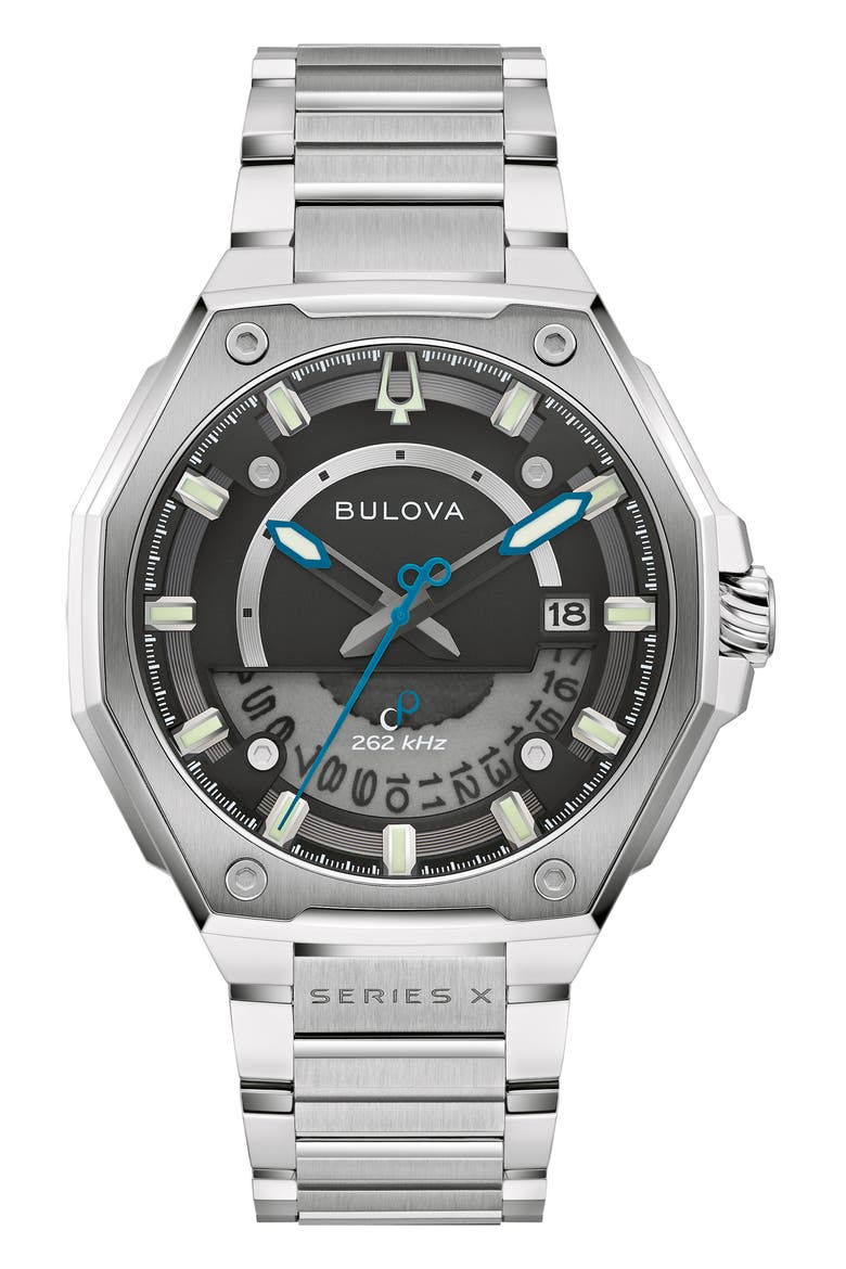 Series X Bracelet Watch, 42mm, Main, color, SILVER-TONE