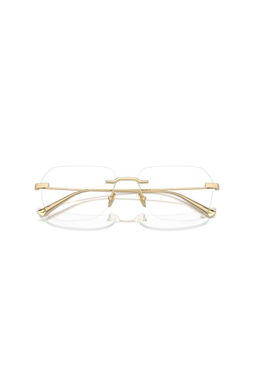 Ferrari 57mm Rectangle Optical Glasses In Gold