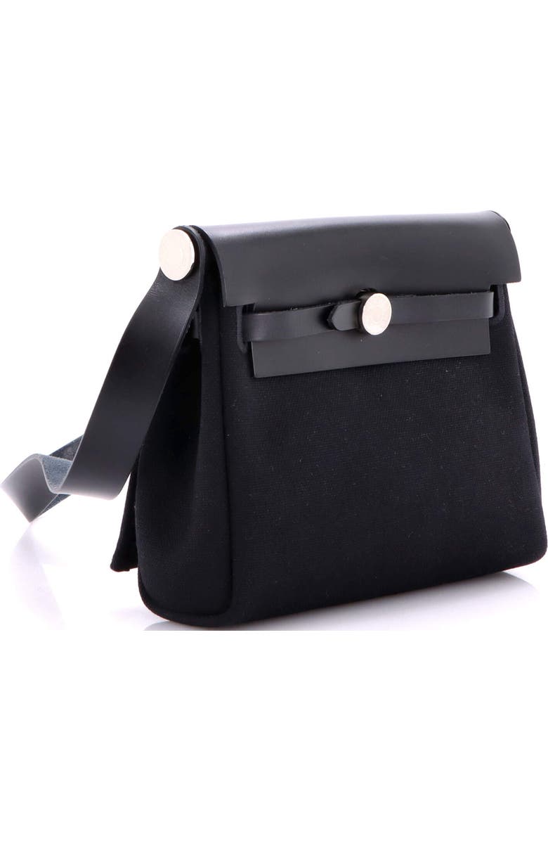 Pre-Owned Hermes Herbag Zip Toile and Leather 20, Alternate, color, Noir