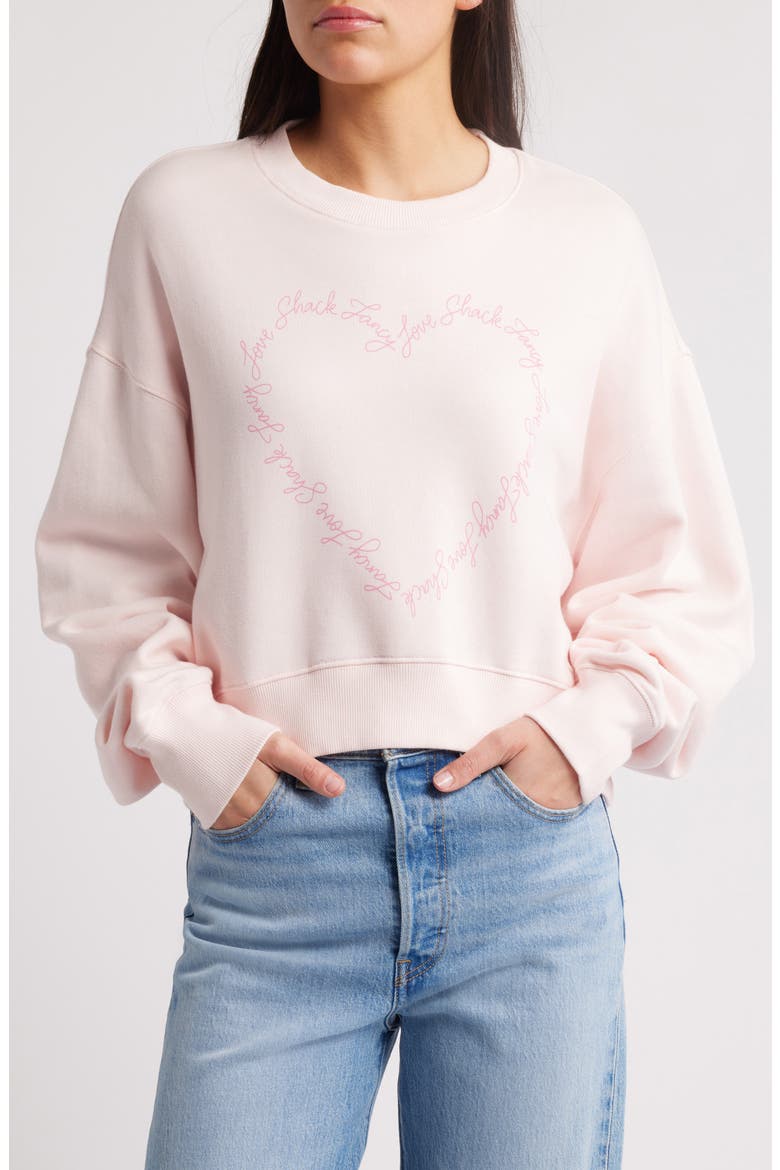 Aneria High-Low Crop Sweatshirt, Main, color, PUCKER UP PINK
