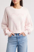LoveShackFancy Aneria High-Low Crop Sweatshirt