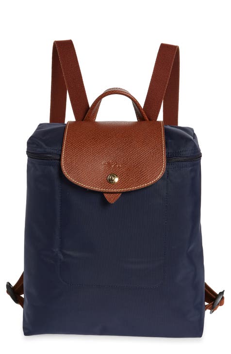 Longchamp backpack small online blue nylon