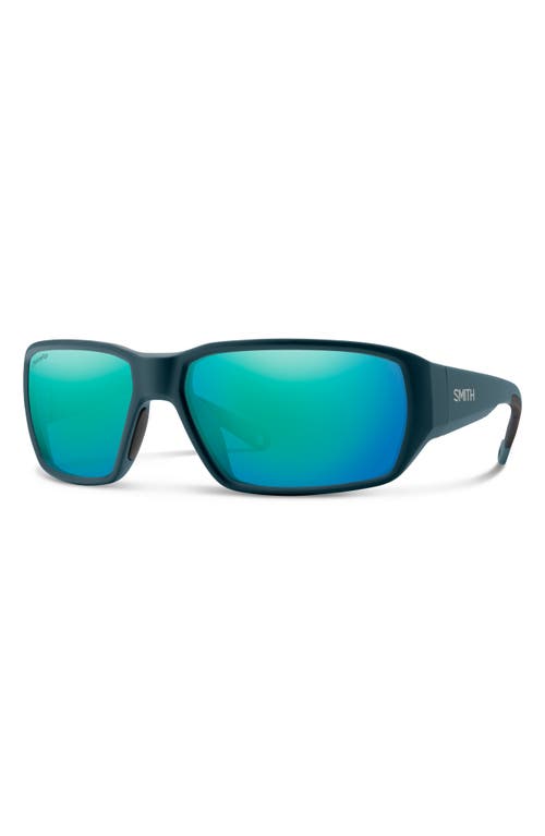 Smith Hookset 62mm Chromapop™ Polarized Oversize Wraparound Sunglasses In Pacific/opal
