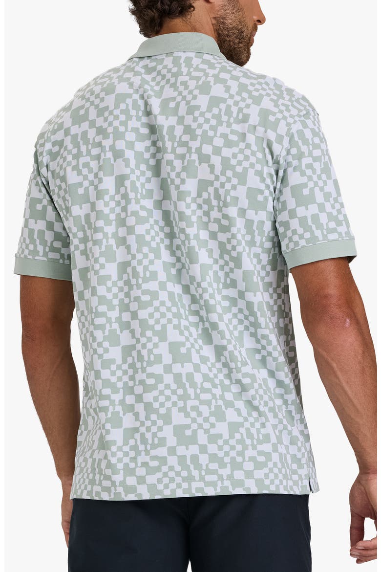 Geo Jacquard Polo, Alternate, color, PIXELATE - WASHED SAGE