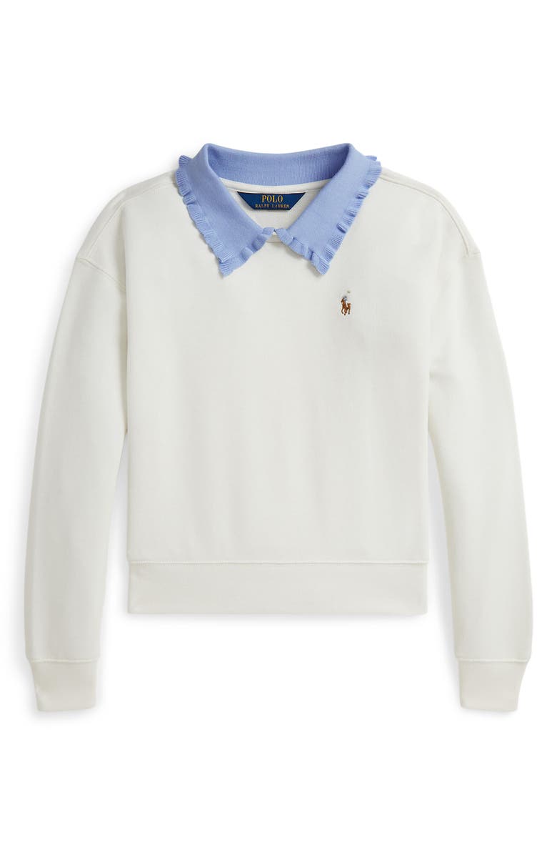 Polo Ralph Lauren Kids' Contrast Collar Sweatshirt, Main, color, 