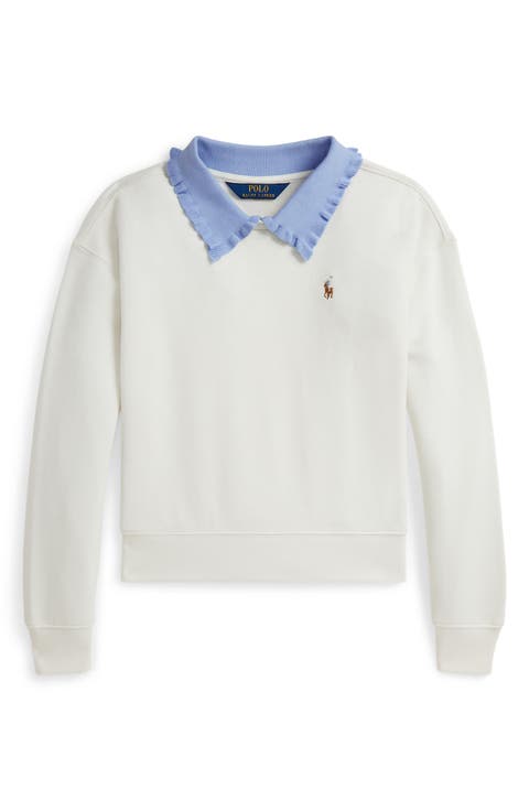 Kids' Contrast Collar Sweatshirt (Big Kid)