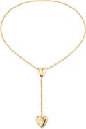 UNODE50 Double Heart Y Necklace