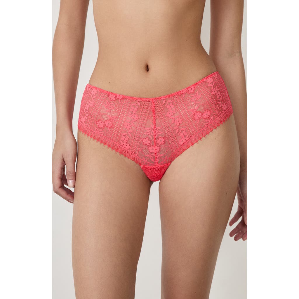 Etam Aura Lace Shorty Panties In Pink