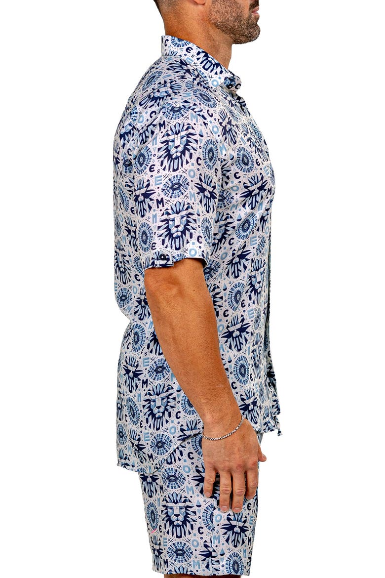 Galileo Marthy Short Sleeve Button-Up Shirt, Alternate, color, WHITE