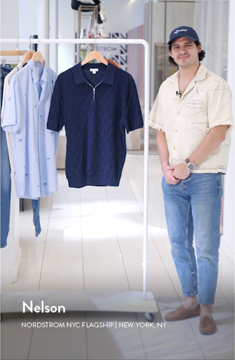 Birling Geometric Knit Polo, sales video thumbnail