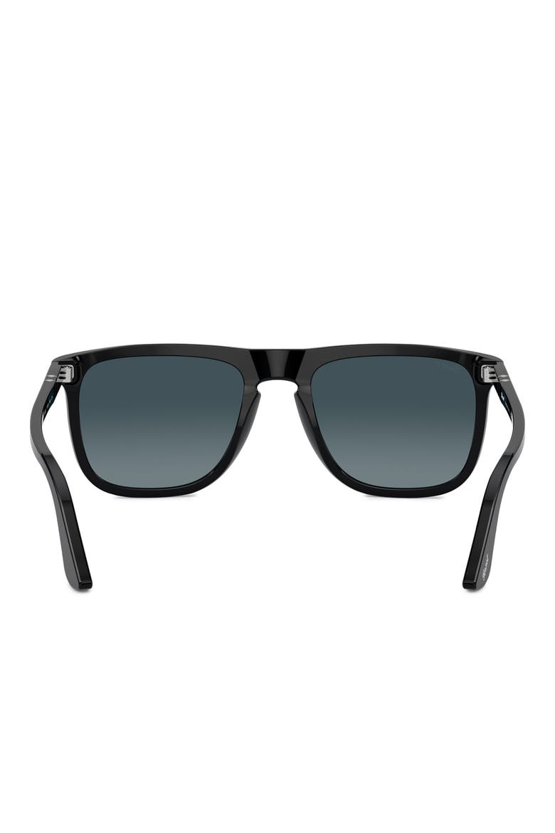 57mm Polarized Pilot Sunglasses, Alternate, color, BLACK