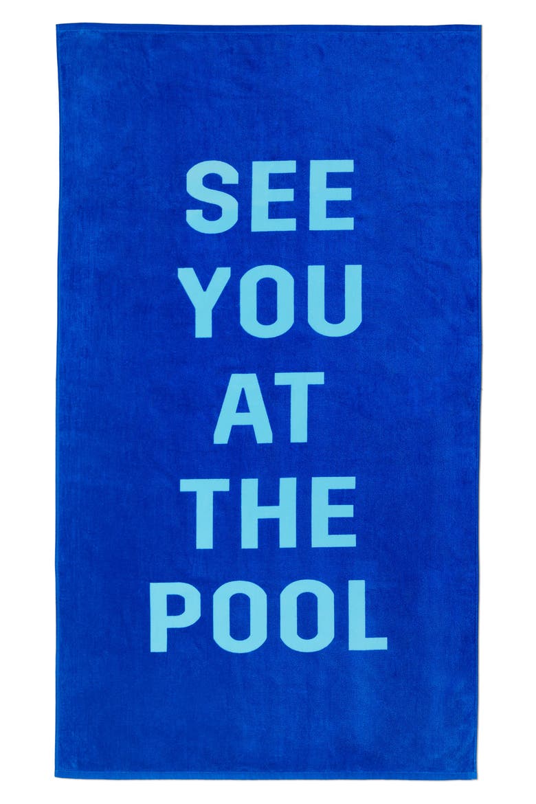 See You at the Pool Towel, Main, color, BLUE