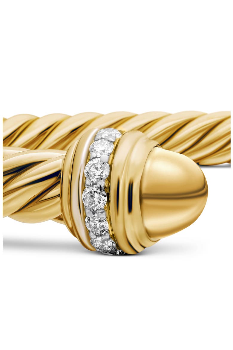 Cable Classics Bracelet with Semiprecious Stones & Diamonds, 5mm, Alternate, color, YELLOW GOLD/ DIAMOND