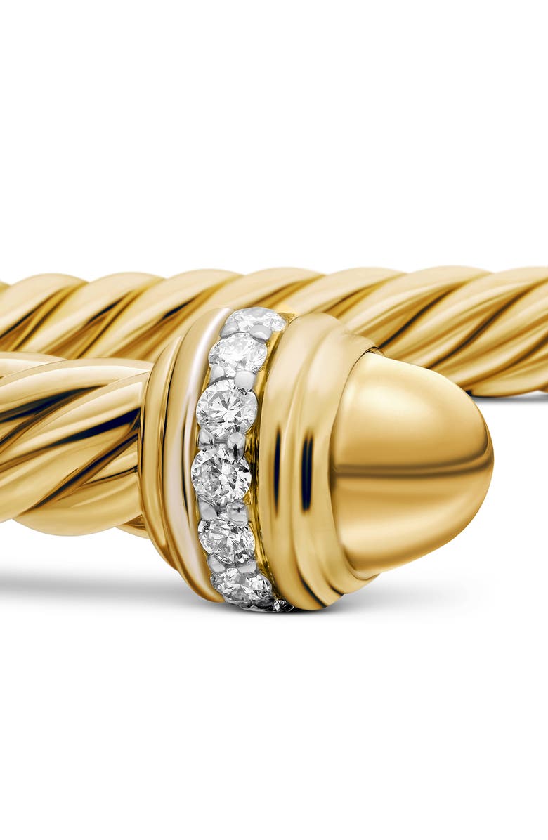 David Yurman Cable Classics Bracelet with Semiprecious Stones & Diamonds, 5mm, Alternate, color, Yellow Gold/ Diamond