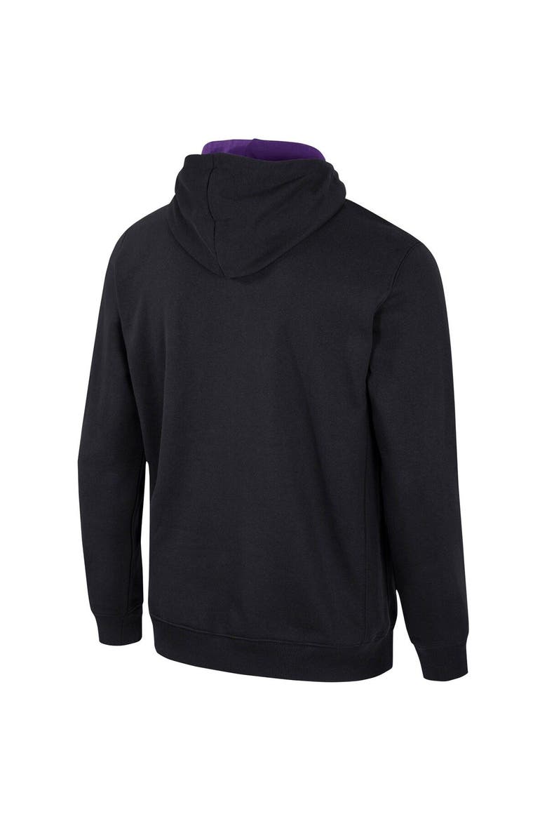 Men's Colosseum Black Northwestern Wildcats Half-Zip Hoodie, Alternate, color, Black