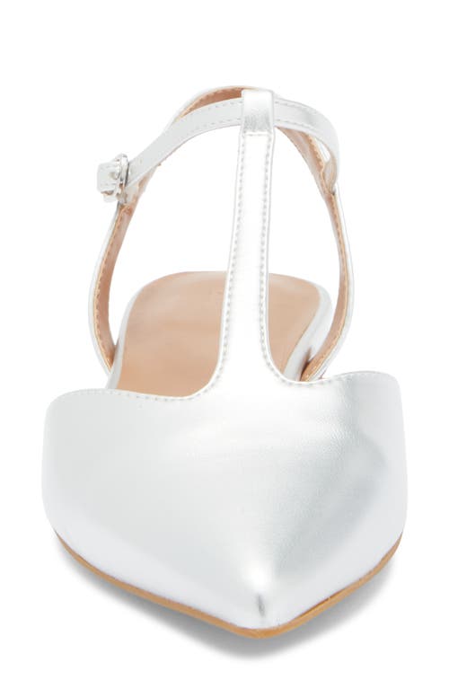 Nordstrom Rack Beverly Pointed Toe Flat In Silver