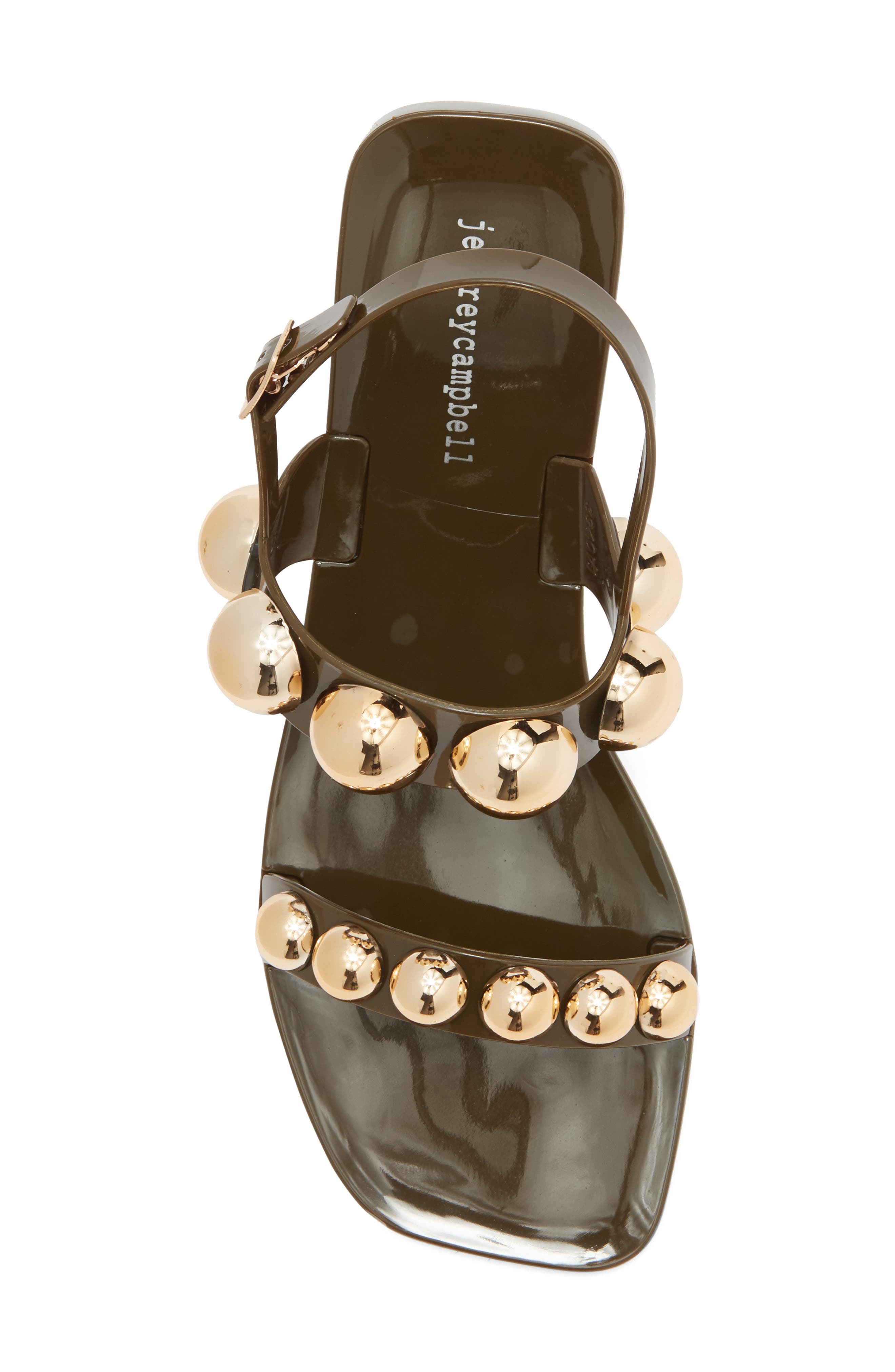 Gum-Drop Jelly Sandal, Alternate, color, KHAKI GOLD