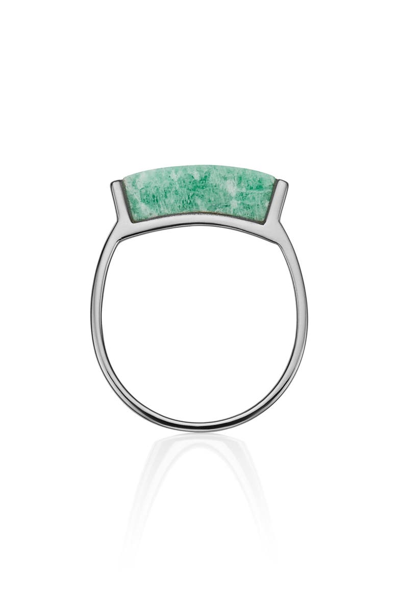 Baja Deco Ring, Alternate, color, AMAZONITE/ SILVER