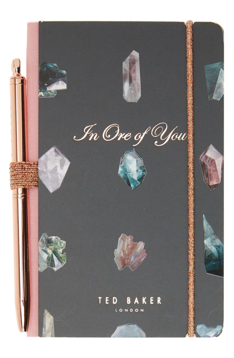 Ted Baker London Mini Notebook & Pen Set, Main, color, 
