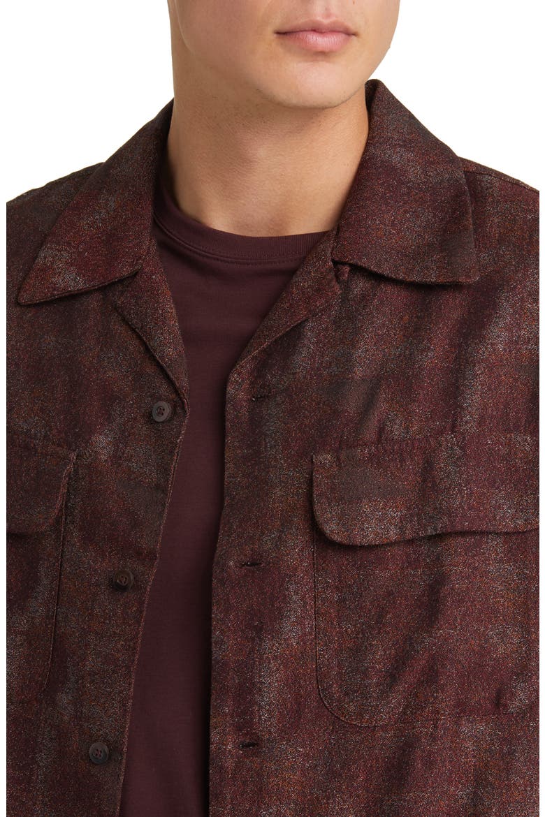 Daniel 5177 Long Sleeve Jacquard Button-Up Shirt, Alternate, color, WINE CHECK
