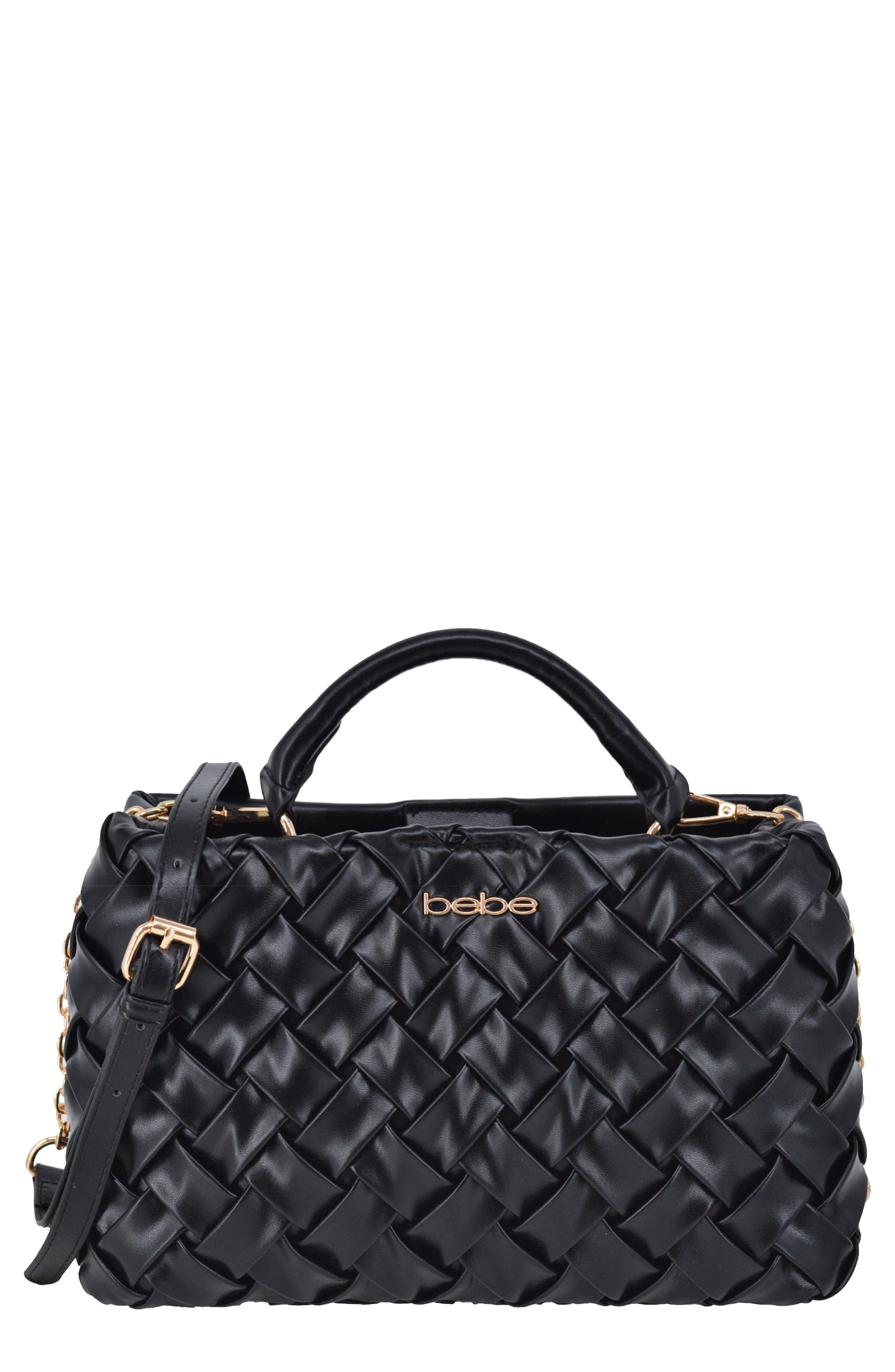 bebe Luca Mini Satchel, Main, color, Black
