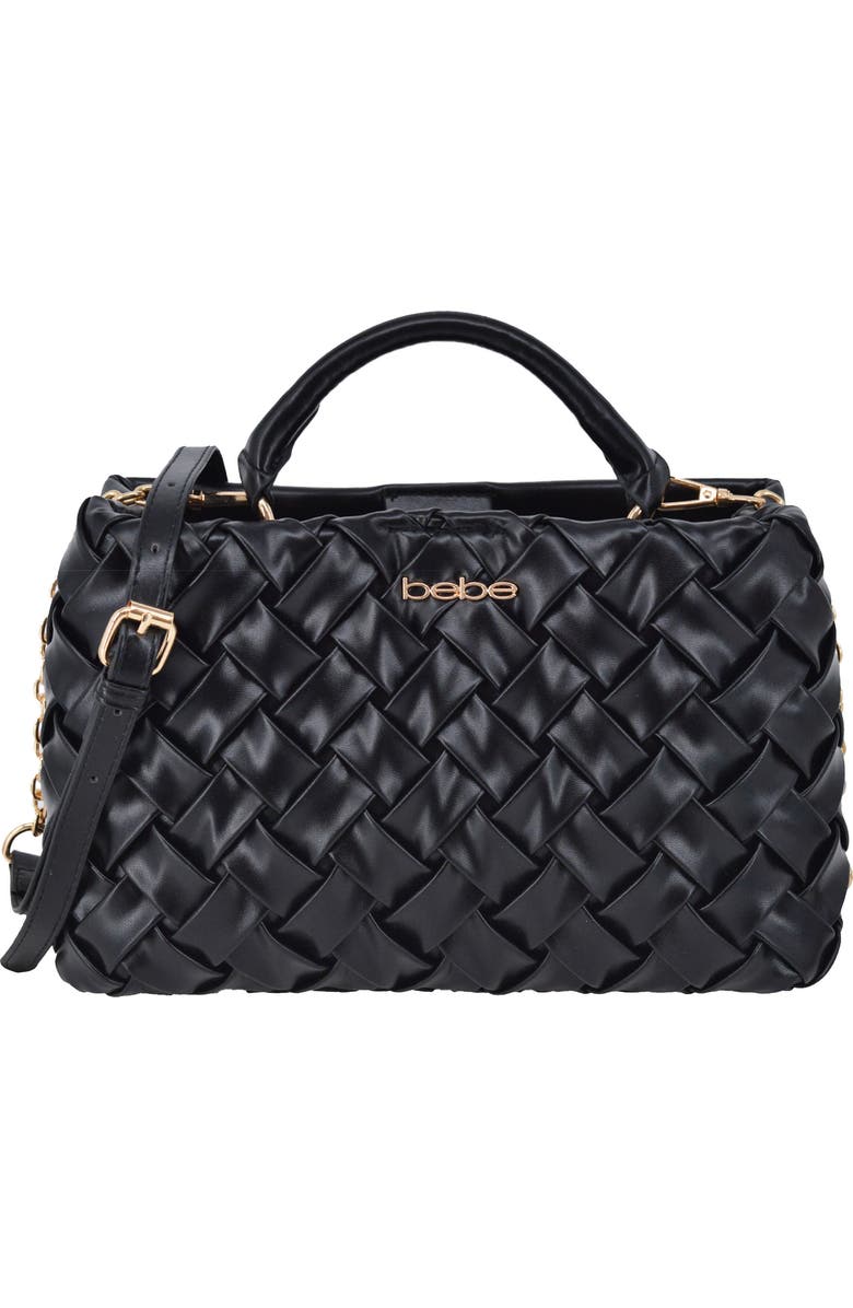 bebe Luca Mini Satchel, Main, color, Black