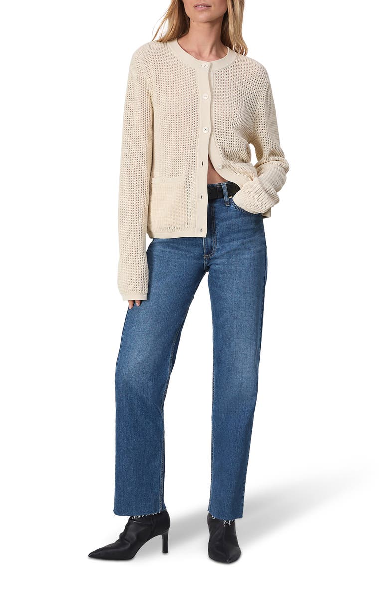 rag & bone Harlow Raw Hem Ankle Straight Leg Jeans, Alternate, color, Nova