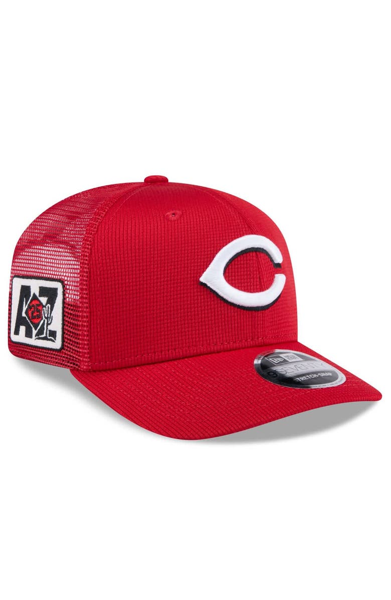 New Era Men's New Era  Red Cincinnati Reds 2025 Spring Training 9SEVENTY Stretch-Snap Trucker Hat, Alternate, color, 