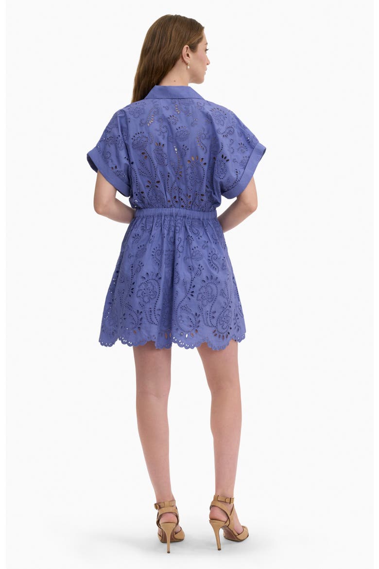 Brielle Poplin Eyelet Mini Dress, Alternate, color, Lavender Bloom