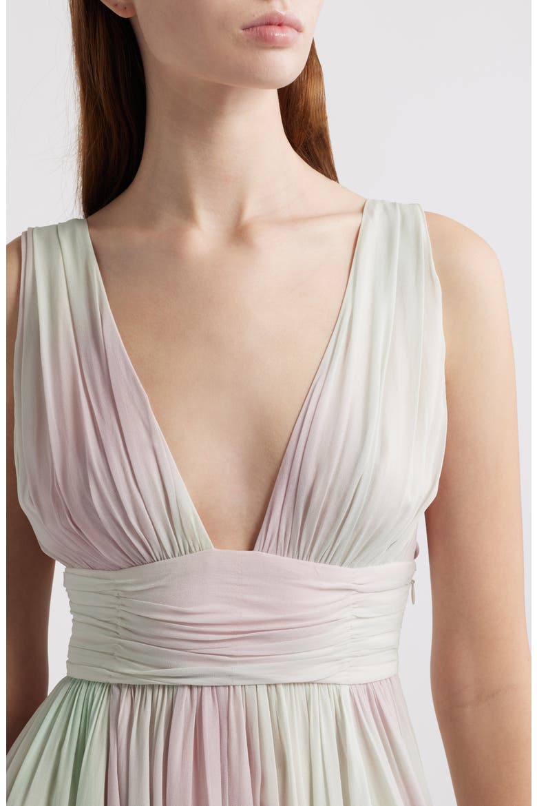 Madeline Gathered Sleeveless Gown, Alternate, color, MISTY IRIS