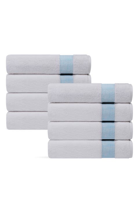 Pera 8-Piece Turkish Cotton Washcloths