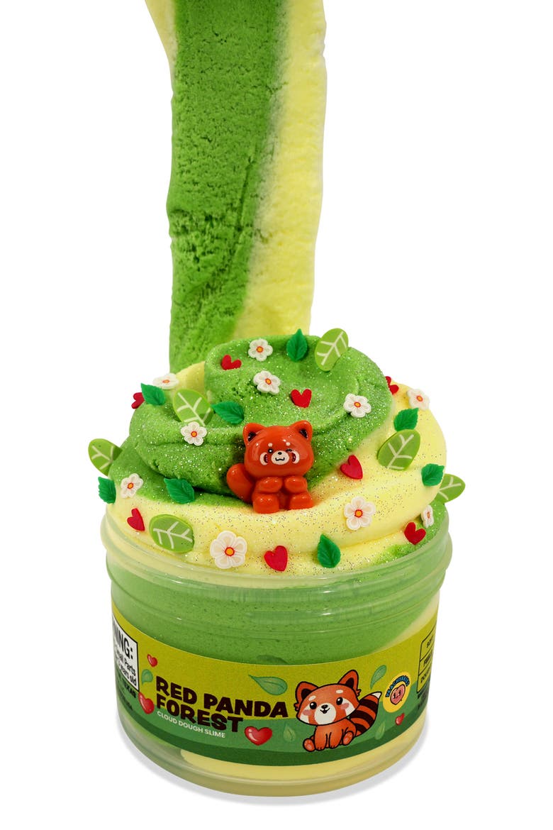 Kids' Red Panda Forest Cloud Dough Slime, Alternate, color, GREEN