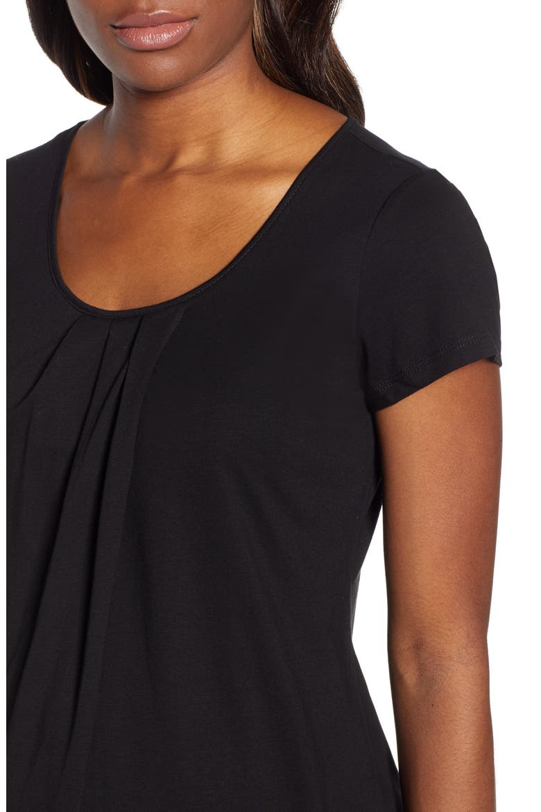 Petal Front Maternity Shirt, Alternate, color, BLACK