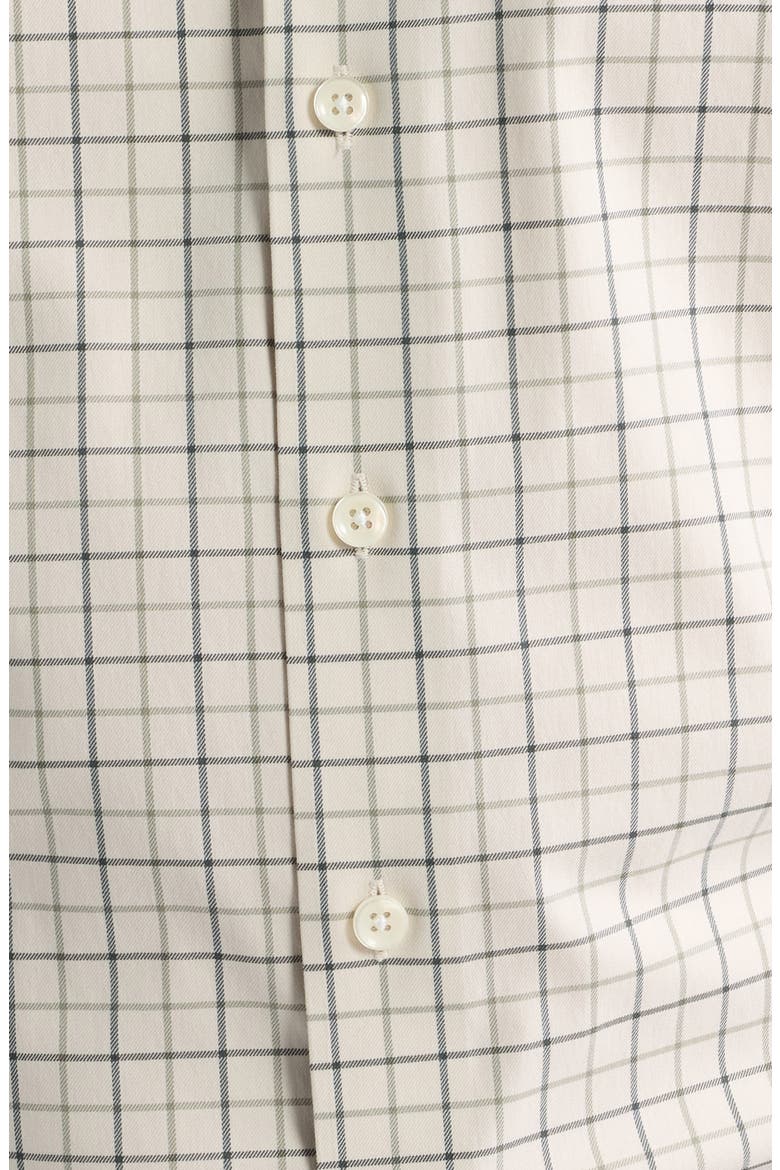 Ciannelli Trim Fit Performance Check Dress Shirt, Alternate, color, BEIGE CIANNELLI CHECK