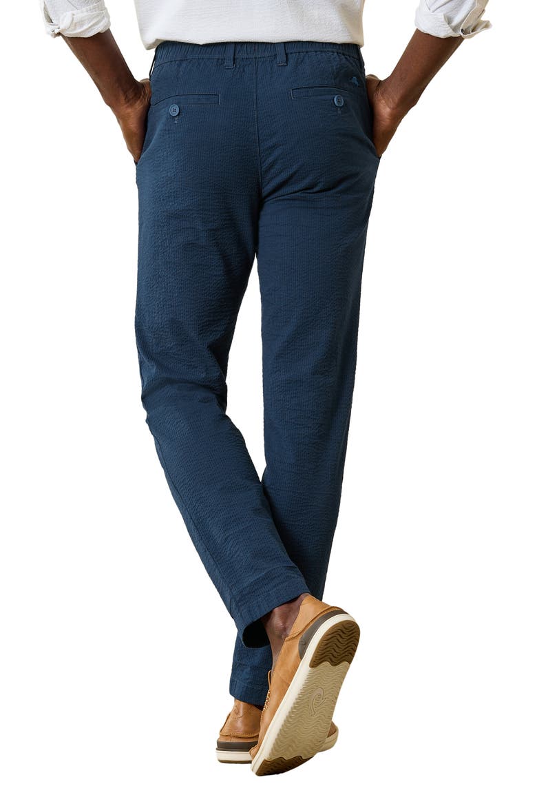 Nova Weave Flat Front Performance Seersucker Pants, Alternate, color, MARITIME