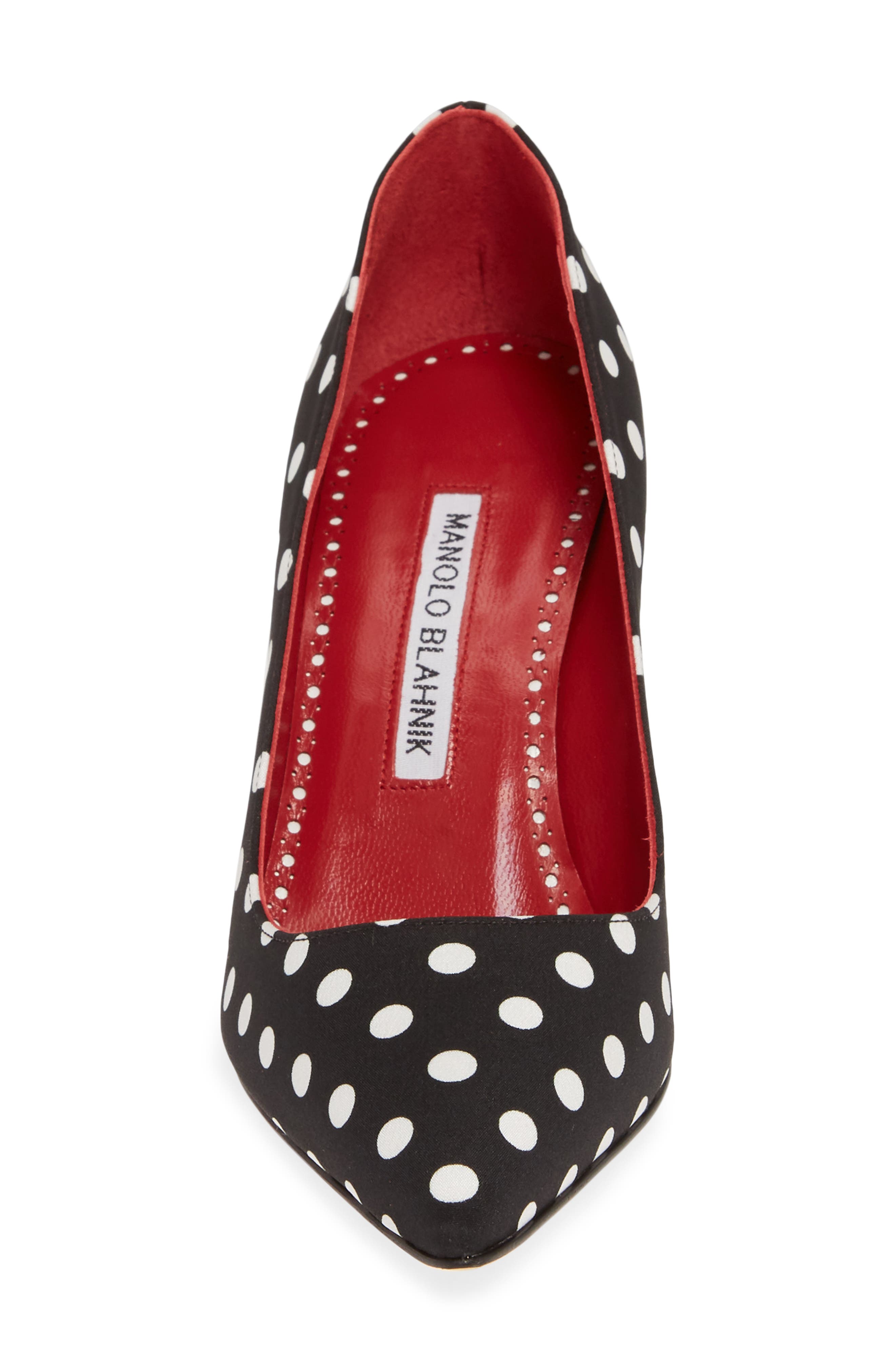 Manolo Blahnik BB Polka Dot Pump, Alternate, color, 